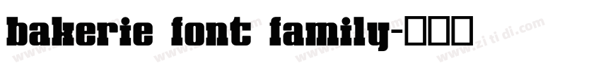 bakerie font family字体转换
